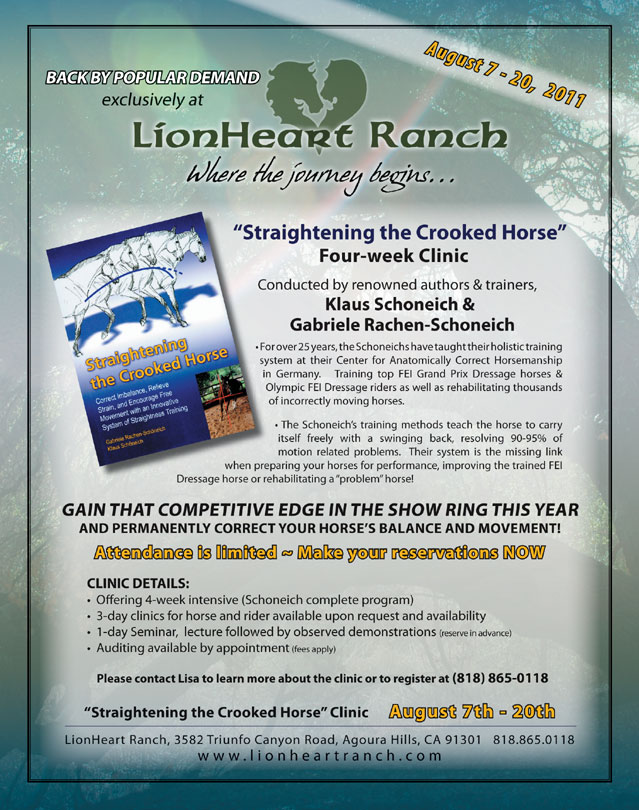 Straightening the Crooked Horse 4 week Clinic